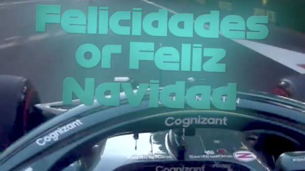 Vettel wishes perez a feliz navidad
