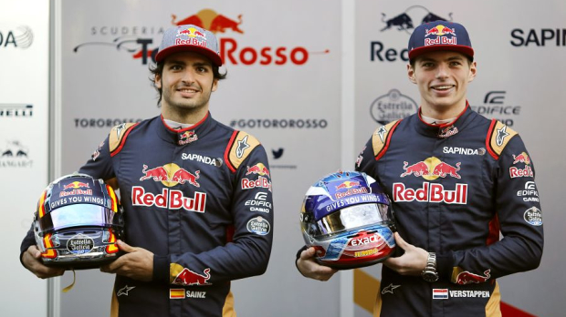 Max Verstappen and Carlos Sainz in Toro Rosso