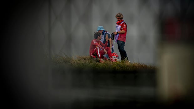 Charles Leclerc after his DNF in Zandvoort