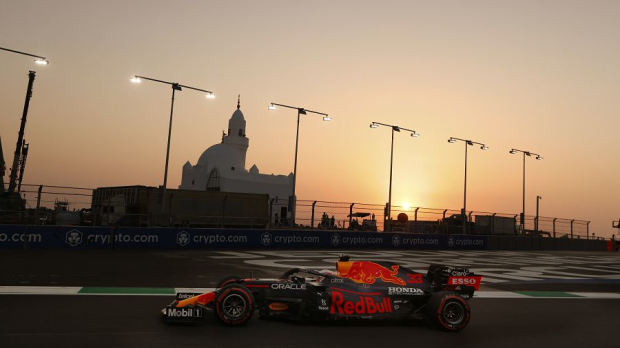 Max Verstappen driving in Jeddah