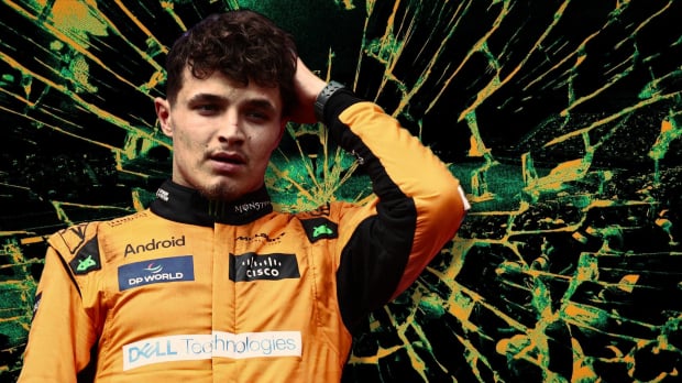 Upset Lando Norris