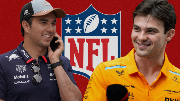 Patricio O'Ward, Sergio Pérez, NFL, SuperBowl