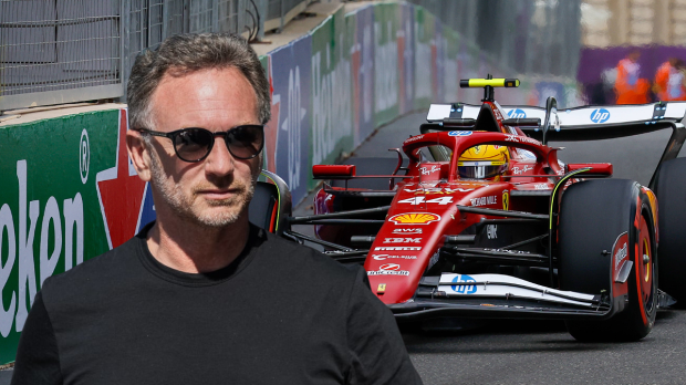 horner, ferrari, thumb