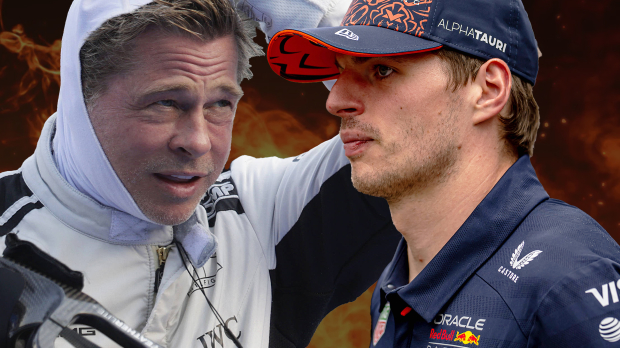Brad Pitt and Max Verstappen