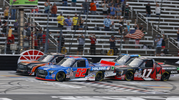 An image of a NASCAR Truck Series race at Texas Motor Speedway