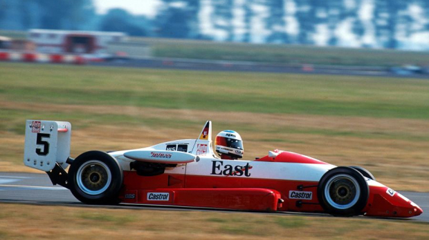 Michael Schumacher in actie in 1990