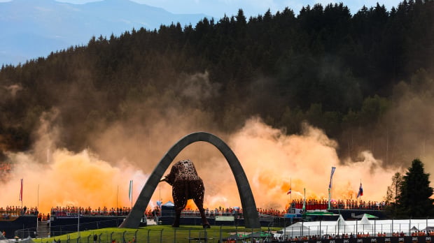 Smoke rises from the Red Bull Ring — Photo: © IMAGO