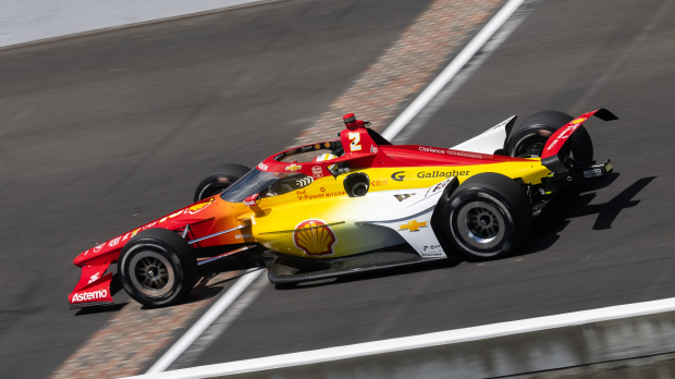A generic image of Josef Newgarden driving ahead of the 2025 Indy 500