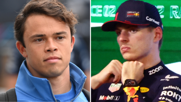 Nyck de Vries and Max Verstappen