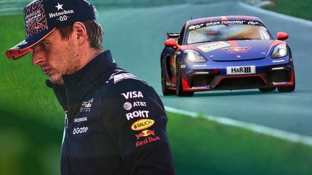 Verstappen in the Lionspeed GP Porsche during NLS7