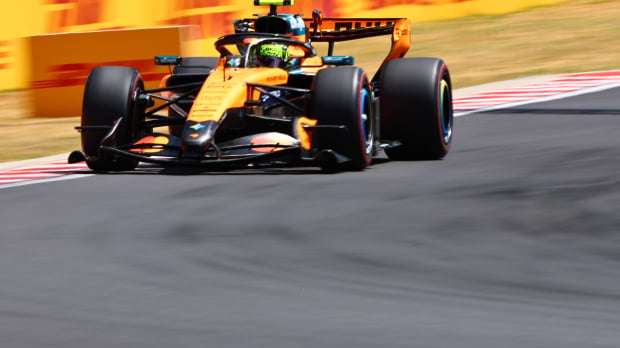 Norris during practice at the Hungaroring — Foto: © IMAGO
