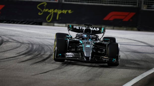 Russell during FP2 at Singapore