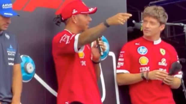 Sainz, Hamilton, Leclerc, socials X @sim