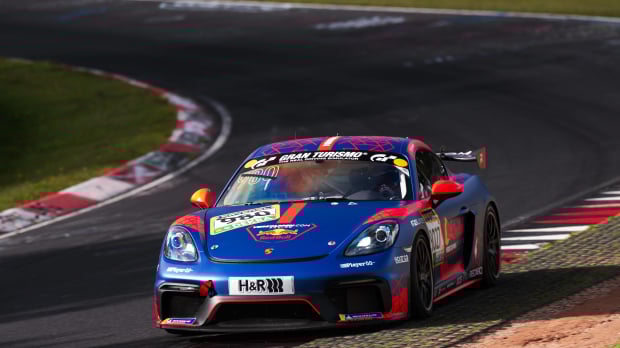 Verstappen in the Lionspeed GP Porsche during NLS7