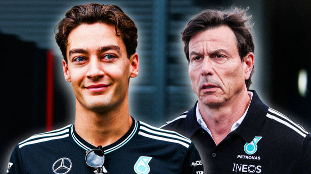 George Russell is yet to sign a new contract with Toto Wolff's team
