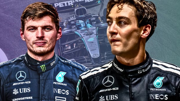 Verstappen and Russell at Mercedes