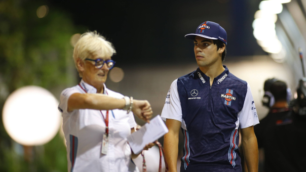 Ann Bradshaw and Lance Stroll at Williams in 2018