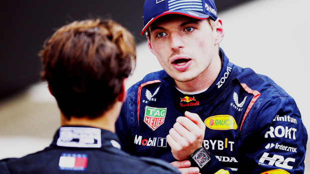 Max Verstappen and George Russell
