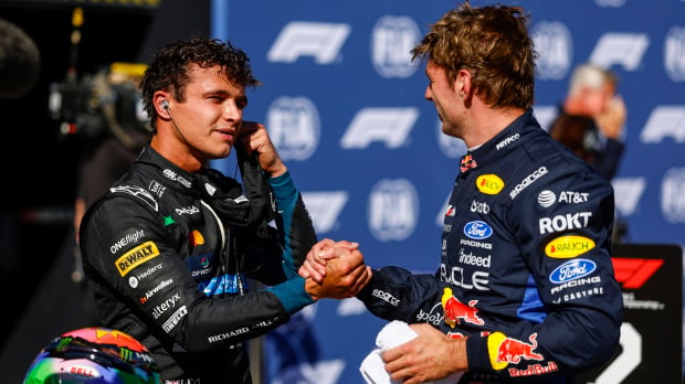 Norris and Verstappen after qualifying at Madring — Foto: © IMAGO