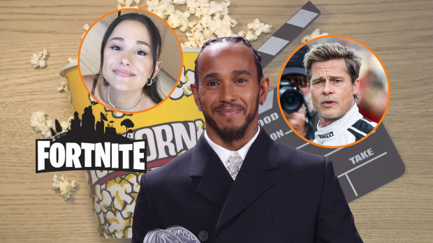 lewis hamilton and brad pitt and ariana grande