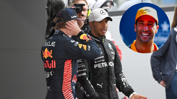 Verstappen, Hamilton, and Ricciardo