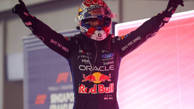 Verstappen after winning Singapore GP — Foto: © Red Bull Content Pool