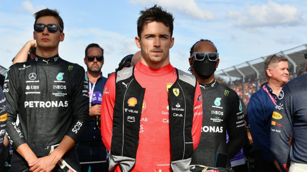 Hamilton, Leclerc and Russell in Australia