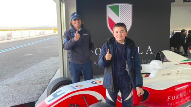 Emerson Fittipaldi with son Emerson Jr