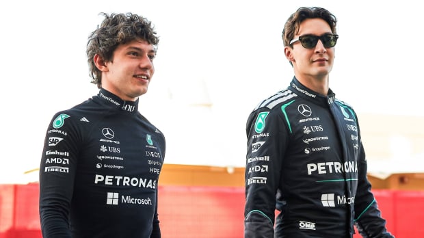 Kimi Antonelli, George Russell, Mercedes, Bahrain, 2026