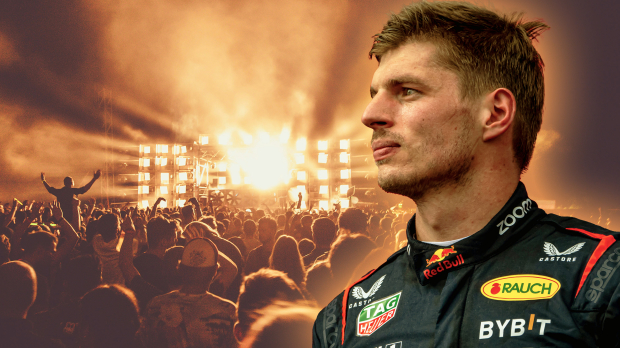 Max Verstappen on a festival