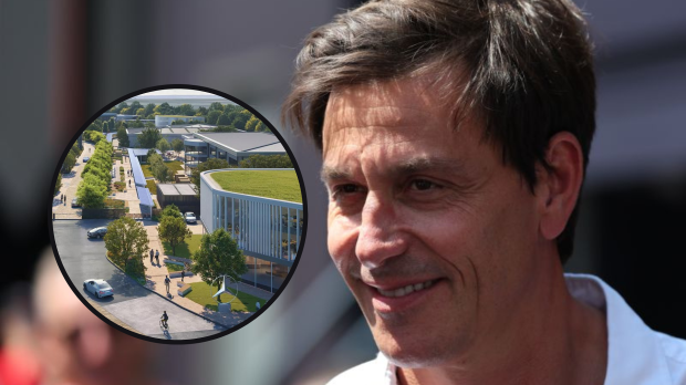 Toto Wolff and Mercedes factory Brackley