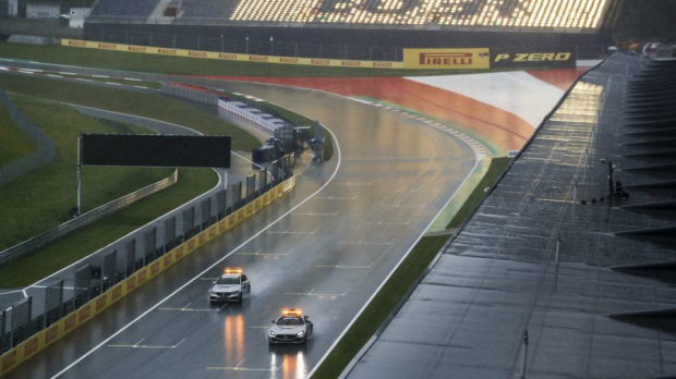 Rain on the Red Bull Ring in Austria