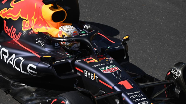 Max Verstappen driving in Baku