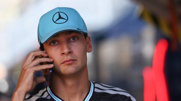 George Russell will start from pole in Barcelona.