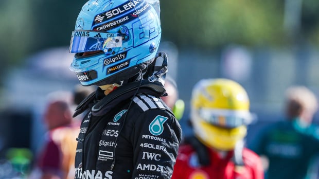 George Russell in Baku