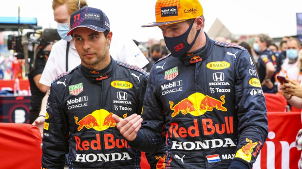 Sergio Pérez and  Max Verstappen in France