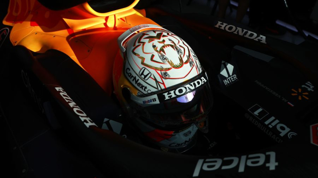 Verstappen in his RB16B