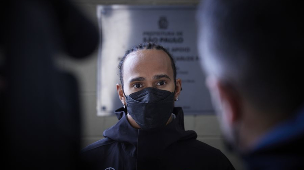 Lewis Hamilton in Brazil
