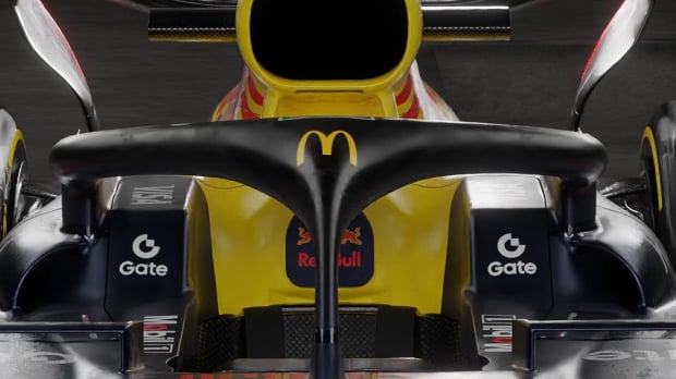 The McDonald's logo features on the Red Bull Halo (image from Red Bull)