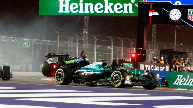 Bortoleto crashes into Stroll and Gasly during start in Las Vegas