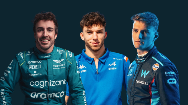 Fernando Alonso, Pierre Gasly, Logan Sargeant