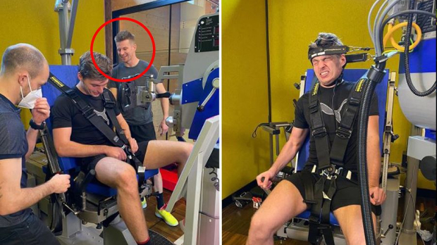 Verstappen and Hulkenberg working out — Foto: © LAT Images