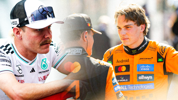 Bottas, Norris, Piastri, socials