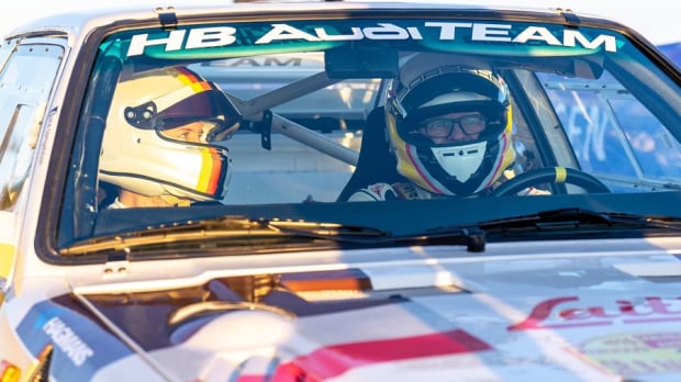 Vettel in the Audi Quattro 
