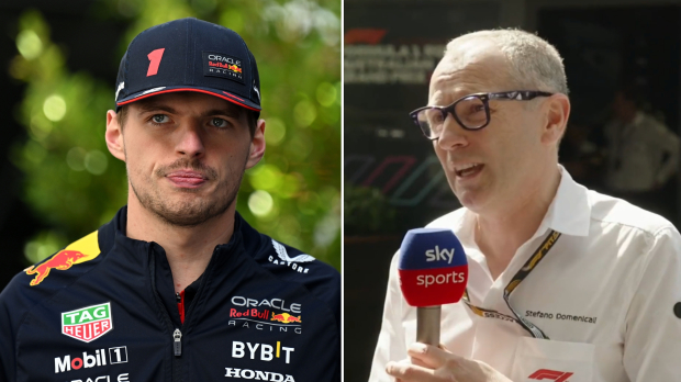 Max Verstappen and Stefano Domenicali