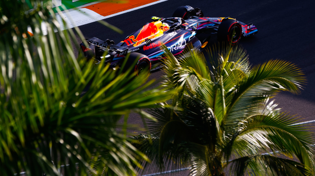 Sergio Pérez during free practice in Miami