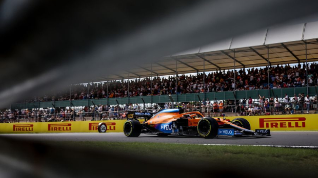 Lando Norris in the McLaren at Silverstone 