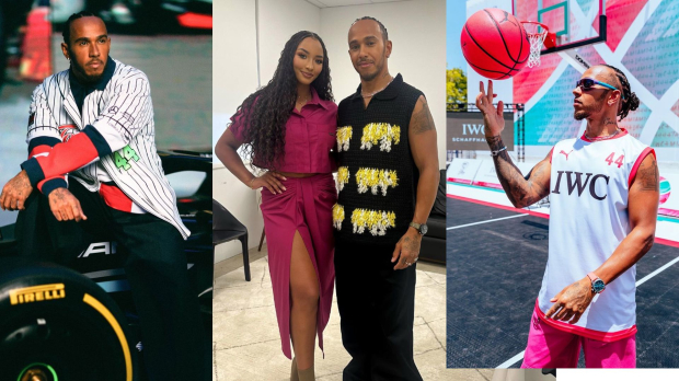 Composite image of Lewis Hamilton in Miami — Photo: © LAT Images