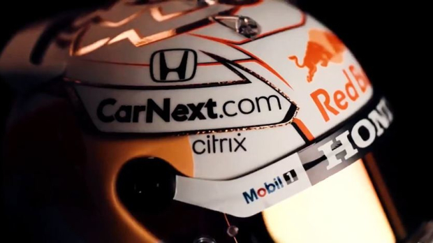 Verstappen shows news helmet design 