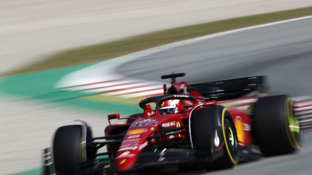 Charles Leclerc during FP2 in Spain